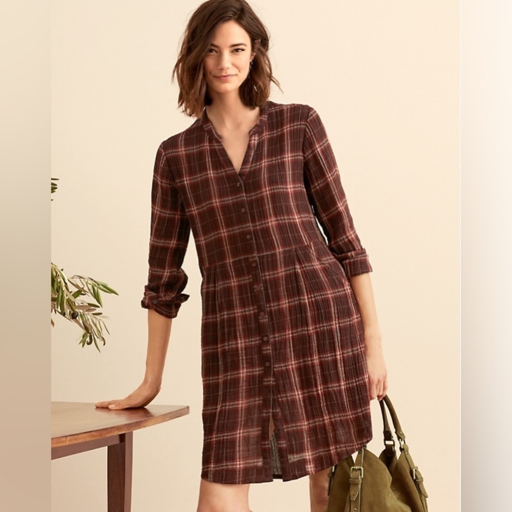 Garnet Hill Gauze Shirt Dress